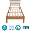 Ver imagem 2 de Cama de Solteiro com Auxiliar Fernanda Amêndoa/Branco