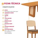 Ver imagem 5 de Mesa Carolina 180 Tampo Mdf Canto Copo 6 Cadeiras Copper Premium Moderna Mobilia