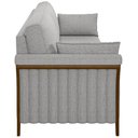 Ver imagem 4 de Sofá 02 Lugares para Sala de Estar Pés em Madeira 162 Cm Stefan M03 Linho Cinza - Lyam Decor