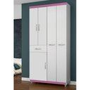 Ver imagem 3 de Guarda-Roupa Solteiro 5 Portas 1 Gaveta com Pés 1005 Araplac