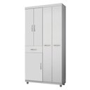 Ver imagem 1 de Guarda-Roupa Solteiro 5 Portas 1 Gaveta com Pés 1005 Araplac