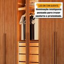 Ver imagem 2 de Guarda Roupa Casal Belgica 5 Gavetas MDF-MDP Carvalho Tapajós com LED RV Móveis