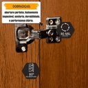 Ver imagem 4 de Guarda Roupa Casal Belgica 5 Gavetas MDF-MDP Carvalho Tapajós com LED RV Móveis