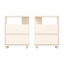Ver imagem 2 de Conjunto 2 Mesas de Cabeceira 2 Gavetas Campeche Off White