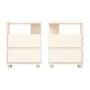 Ver imagem 2 de Conjunto 2 Mesas de Cabeceira 2 Gavetas Campeche Off White