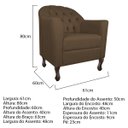Ver imagem 4 de Kit Diva Recamier Diana 185cm Lado Direito e 02 Poltronas Julia Suede - Doce Sonho Móveis RECAMIER D