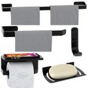 Ver imagem 2 de Kit de Acessórios para Banheiro Preto 5 Peças Fs.zmt