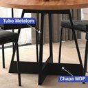 Ver imagem 3 de Sala de Jantar Carraro Mesa Átria Redonda 4 Cadeiras Neo