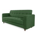 Ver imagem 5 de Sofá 03 Lugares Arezzo Suede Verde Pés Chanfrado Tabaco - D’Rossi