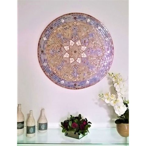 Mandala de Parede Noite Árabe Mosaico 100cm