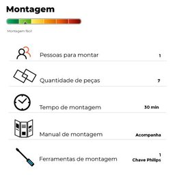 Aparador de Ferro e Madeira Style Slim Industrial Nozes e Preto - 6