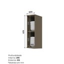 Ver imagem 4 de Armário Aéreo Nicho de Cozinha 20 cm Lora Casa 812