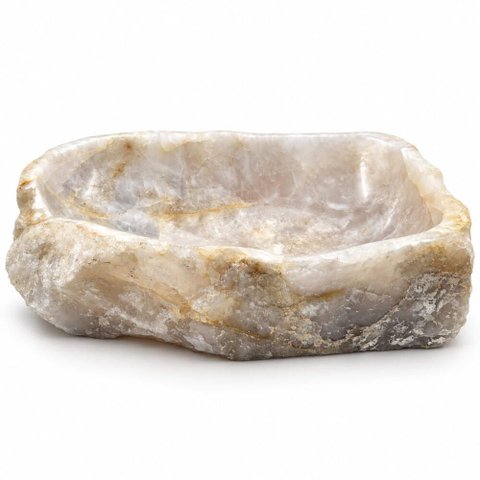 Cuba Esculpida em Cristal Onix Branco
