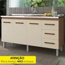 Ver imagem 2 de Balcao sem Tampo para Pia 160cm 9140 Savana Off White Mobbs
