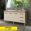 Ver imagem 6 de Balcao sem Tampo para Pia 160cm 9140 Savana Off White Mobbs