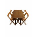 Ver imagem 4 de Conjunto Mesa Dobrável Madeira 120x70cm com 4 Cadeiras Imbuia