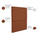 Ver imagem 3 de Cabeceira Cama Box Organica Solteiro 90cm Luna Suede C/frame Terracota