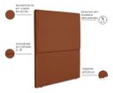 Ver imagem 3 de Cabeceira Cama Box Organica Solteiro 90cm Luna Suede C/frame Terracota