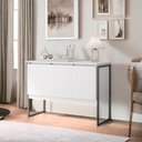 Ver imagem 2 de Buffet Cadiz 3 Portas 3 Prateleiras MDP 120cm Branco e Preto