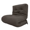 Futon Solteiro Dobrável Oriental Confort Plus Chumbo Sarja Impermeável - 1