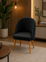 Ver imagem 2 de Poltrona Cadeira de Jantar Lua Preta
