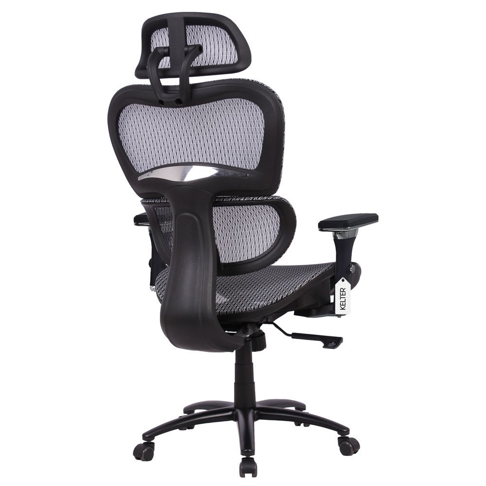 Cadeira de Escritório Ergonômica Presidente Tela Mesh Kelter Cinza V502 - 4