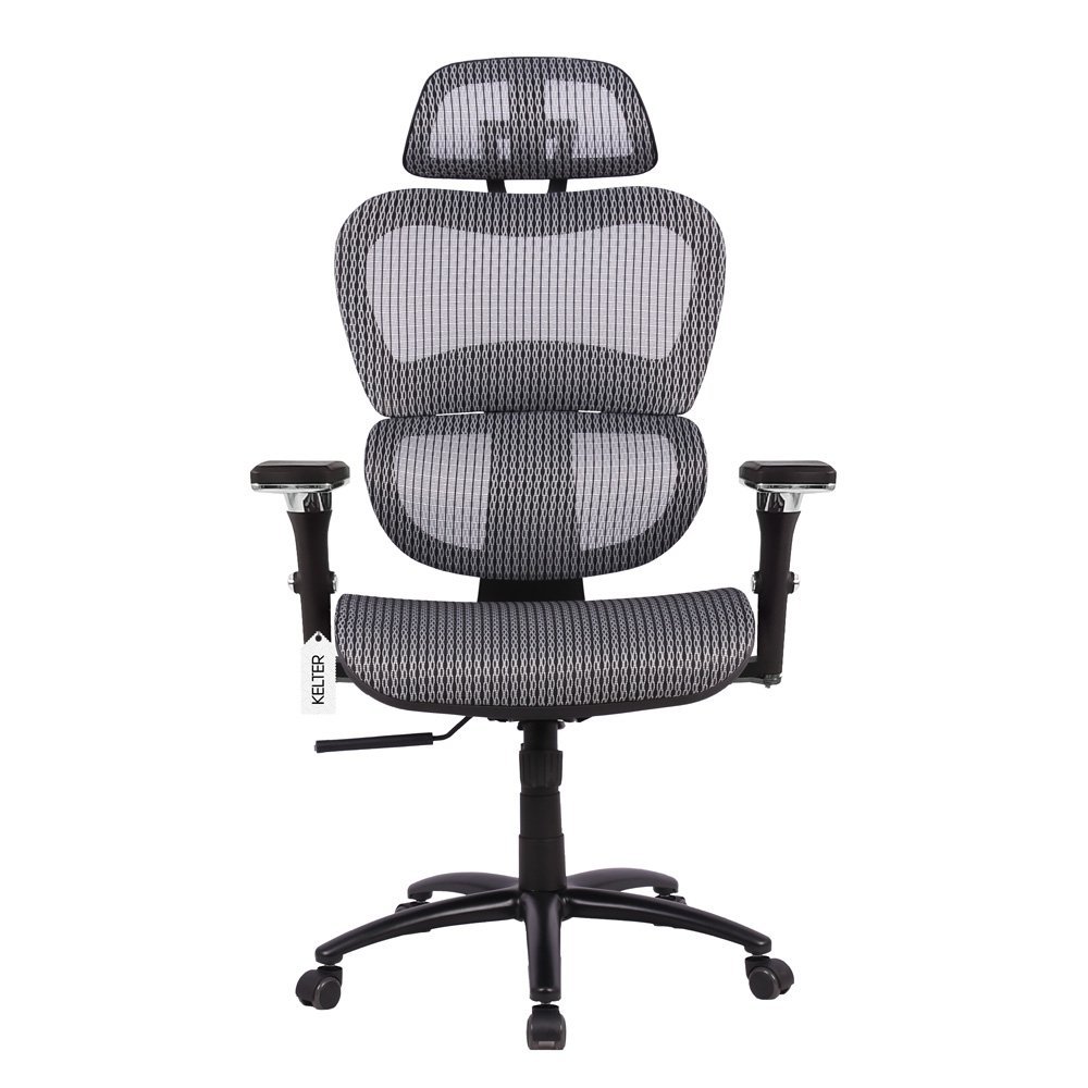 Cadeira de Escritório Ergonômica Presidente Tela Mesh Kelter Cinza V502 - 2