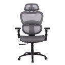 Ver imagem 2 de Cadeira de Escritório Ergonômica Presidente Tela Mesh Kelter Cinza V502