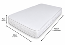 Ver imagem 2 de Colchão Berço Baby Branco Tecido Liso Confortável Macio 130x60x9cm D18
