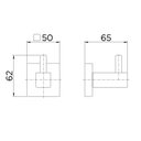 Ver imagem 2 de Cabide Square 9000 Grafite Escovado Docol