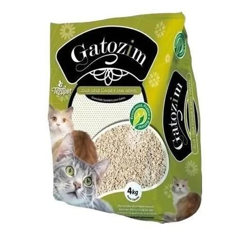 Areia Higiênica para Gatos Gatozim Sanitária 4kg Verde