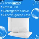 Ver imagem 3 de Jogo de Lencol Casal Queen 3 Peças 400 Fios Percal com Elastico Hotel Cor Branco