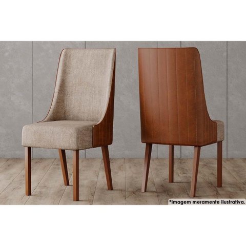 Cadeira Sala de Jantar Ivy Kit 2 Un Nature/courano/caramelo/creme - Henn