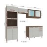 Cozinha completa predilleta julia modulada 4 pecas 270cm 9 portas 2 gavetas com tampo noce off - 4
