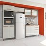 Cozinha completa predilleta julia modulada 4 pecas 270cm 9 portas 2 gavetas com tampo noce off - 1
