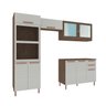 Cozinha completa predilleta julia modulada 4 pecas 270cm 9 portas 2 gavetas com tampo noce off - 2