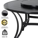 Ver imagem 4 de Mesa Ascoli Tampo Giratório 1,50m em Alumínio para Cozinha, Edícula, Área, Piscina