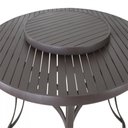 Ver imagem 2 de Mesa Ascoli Tampo Giratório 1,50m em Alumínio para Cozinha, Edícula, Área, Piscina