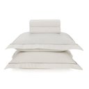 Ver imagem 1 de Jogo de Cama Casal Karsten 200 Fios Percal 100% Algodão Deliz Branco/cinza