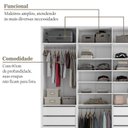 Ver imagem 7 de Guarda-Roupa Closet Casal 100% MDF BP 277,7cm com 1 Porta Espelho 6 Gavetas Sion Branco
