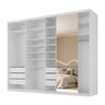 Guarda-roupa Closet Casal 100% Mdf Bp 277,7cm com 1 Porta Espelho 6 Gavetas Sion - 2