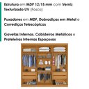 Ver imagem 4 de Guarda Roupa Casal 6 Portas com Espelho Eviden 230 cm Zanz Cinamomo