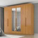 Ver imagem 5 de Guarda Roupa Casal 6 Portas com Espelho Eviden 230 cm Zanz Cinamomo