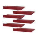 Ver imagem 2 de Kit 6 Prateleiras Porta Quadros 40 X 15cm Vermelha Suporte Invisível