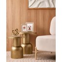 Ver imagem 2 de Mesa Decorativa em Metal Dourado Mart 44cm