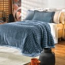 Ver imagem 3 de Cobertor King Desert Plush Flanel Fleece 400g/m² 100% Poliéste Altenburg Azul Balneário