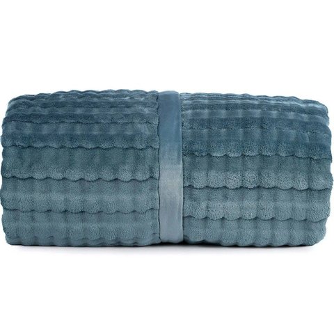 Cobertor King Desert Plush Flanel Fleece 400g/m² 100% Poliéste Altenburg Azul Balneário