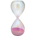 Ver imagem 1 de Ampulheta De Vidro Tempo Com Areia Rosa Moderno Para Enfeite