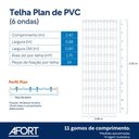 Ver imagem 2 de Telha Pvc Plan 2,42m X 88cm 6 Ondas Cinza - P3010055 - Afort
