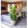 Planta Artificial Ficus Lyrata Planta Decoração Sala 1.00m - 1